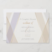 Invitation Moderne Contemporain Géométrique Champignons Viole (Devant)