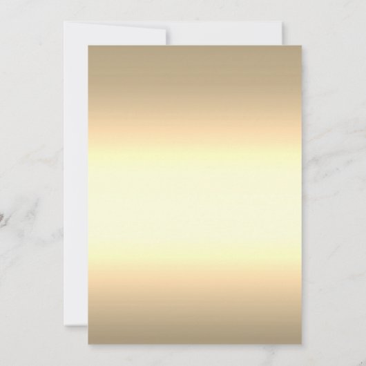 Invitation Moderne, Cool, Arbre de Noël Or (Dos)