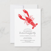 Invitation Moderne Crawfish Boil Fête de réchauffement ménage (Devant)
