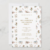 Invitation Moderne Cuisine gothique Rose Simple Halloween Par (Devant)