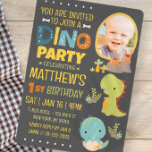 Invitation Moderne Cute Dinosaur Dino fête d'anniversaire pou