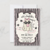 Invitation Moderne Cute Éffrayant Fantôme Halloween Costume P (Devant)