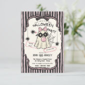 Invitation Moderne Cute Éffrayant Fantôme Halloween Costume P (Debout devant)
