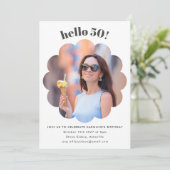 Invitation Moderne Cute Flower Chic 50e Anniversaire de fête  (Debout devant)