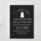 Invitation Moderne Cute Ghost Ghoul Baby shower (Devant)