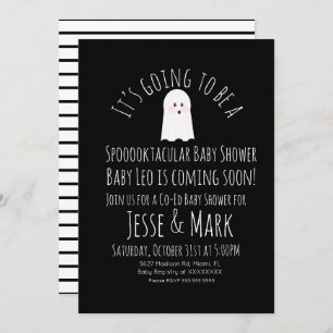 Invitation Moderne Cute Ghost Ghoul Baby shower
