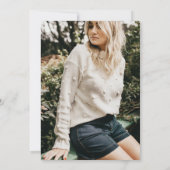 Invitation Moderne Cute Kelly Green Deux Photo Graduation Par (Dos)