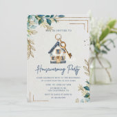 Invitation Moderne Cute New Home Fête de réchauffement de la (Debout devant)