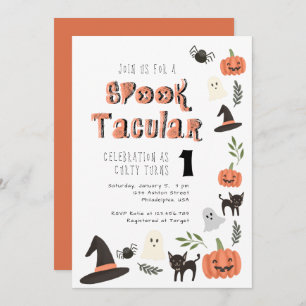 Invitation Moderne Cute Spooktacular Halloween Anniversaire