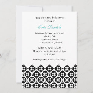 Invitation moderne Damask Bridal Shower