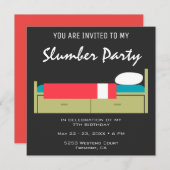 Invitation moderne d'anniversaire de soirée (Devant / Derrière)