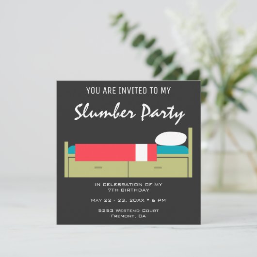 Invitation moderne d'anniversaire de soirée (Debout devant)