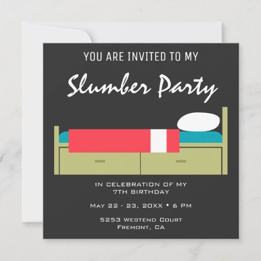 Invitation moderne d'anniversaire de soirée (Devant)