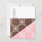 Invitation moderne d'anniversaire rose et chocolat (Dos)