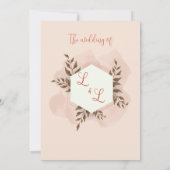 invitation moderne dans un élégant blanc et rose (Dos)