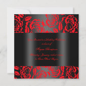 Invitation moderne de 16 ans d'anniversaire rose r (Dos)