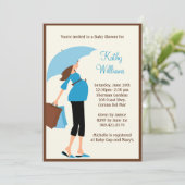Invitation moderne de baby shower (Debout devant)