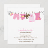 Invitation moderne de baby shower (Devant / Derrière)