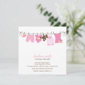 Invitation moderne de baby shower (Debout devant)