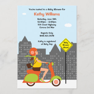Invitation moderne de baby shower