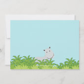 Invitation moderne de baby shower d'animaux de (Dos)