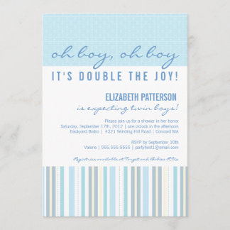 Invitation moderne de baby shower de garçon de