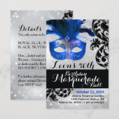 Invitation moderne de bal masqué (Devant / Derrière)