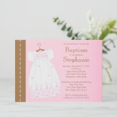 Invitation moderne de baptême de baptême de filles (Debout devant)