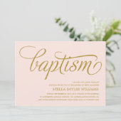 INVITATION MODERNE DE BAPTÊME DU BÉBÉ %PIPE% (Debout devant)