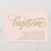 INVITATION MODERNE DE BAPTÊME DU BÉBÉ %PIPE% (Devant / Derrière)
