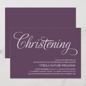 INVITATION MODERNE DE BAPTÊME DU BÉBÉ %PIPE% (Devant / Derrière)