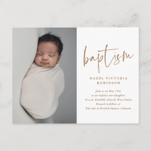 Invitation moderne de baptême et de christening re
