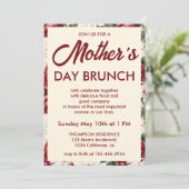 Invitation moderne de brunch de la fête des Mères (Debout devant)