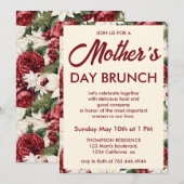 Invitation moderne de brunch de la fête des Mères (Devant / Derrière)