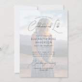 Invitation moderne de célébration de la vie avec p (Devant)