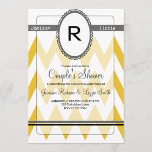 Invitation moderne de Chevron avec le chevr