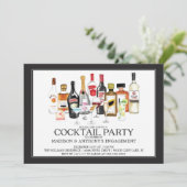 Invitation moderne de cocktail de fiançailles (Debout devant)