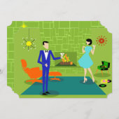 Invitation moderne de couples de la moitié du (Devant / Derrière)