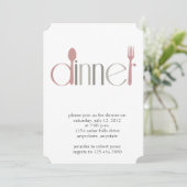 Invitation moderne de dîner de cuillère et de (Debout devant)