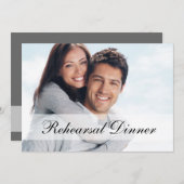 Invitation moderne de dîner de répétition de photo (Devant / Derrière)