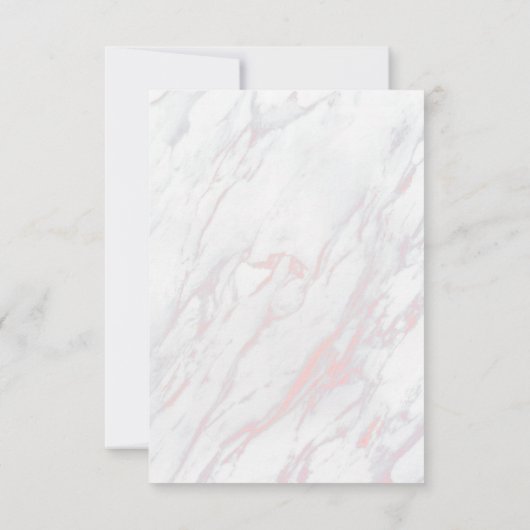 Invitation moderne de douche en marbre rose et gri (Dos)