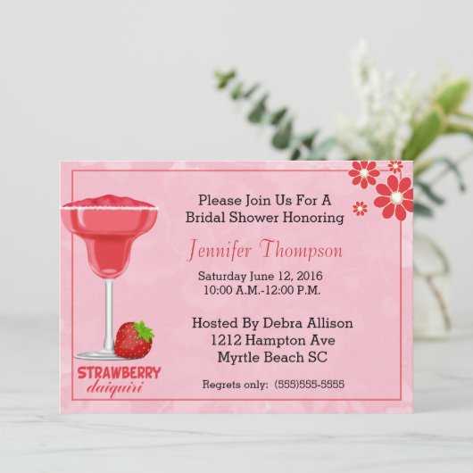 Invitation moderne de douche nuptiale (Debout devant)