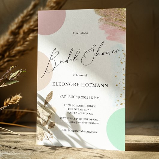 Invitation moderne de douche nuptiale