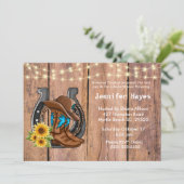 Invitation moderne de douche nuptiale (Debout devant)