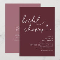 Invitation moderne de douche nuptiale dans le vin