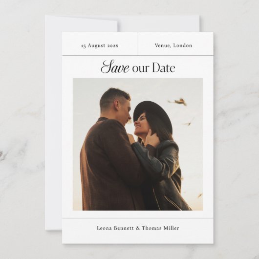 Invitation moderne de Faire-Part avec photo (Devant)