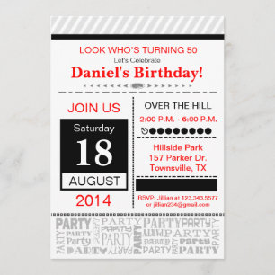 Invitation moderne de fête d'anniversaire