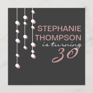 Invitation moderne de fête d'anniversaire de femme