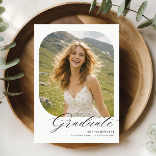 Invitation moderne de fête de fin d'études avec co