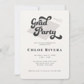 Invitation moderne de fête de fin d'études avec ph (Devant)